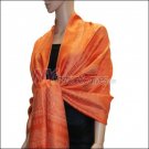 Paisley Pattern Scarf <br>Tangerine