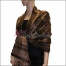 Paisley Pattern Scarf <br>Dark Brown