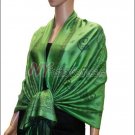 Paisley Pattern Scarf <br>Green