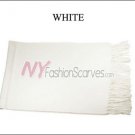 Solid Cashmere Feel Scarf White