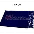 Solid Cashmere Feel Scarf Navy