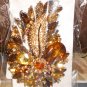 gold rhinestone brooch/pin