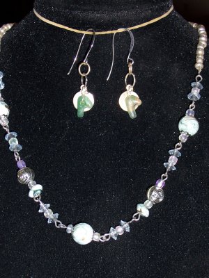 Matching necklace and earring set
