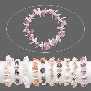 10 Bracelet - shell, 7-8 inch stretch