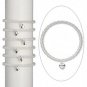 1 Bracelet, stretch, silver-colored brass, 8-inches with heart drop