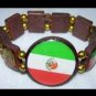 Stretch Wood Bracelet - Mexico - Flag and Guatelupe
