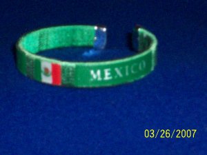 MEXICO Flag Bangle - Green
