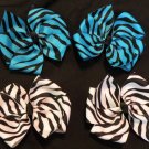 Pinwheel Zebra Print Bows