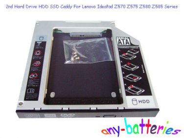 2nd Hard Drive HDD SSD Caddy For Lenovo IdeaPad Z570 Z575 Z580 Z585 Series