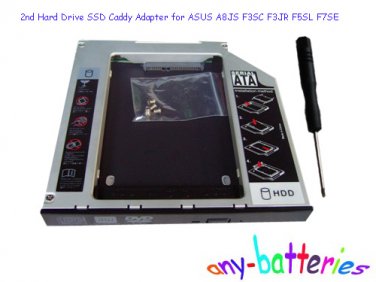 2nd Hard Drive SSD Caddy Adapter for ASUS A8JS F3SC F3JR F5SL F7SE