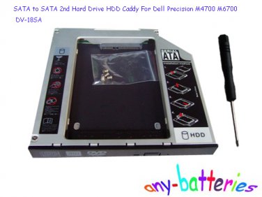 SATA to SATA 2nd Hard Drive HDD Caddy For Dell Precision M4700 M6700 DV-18SA