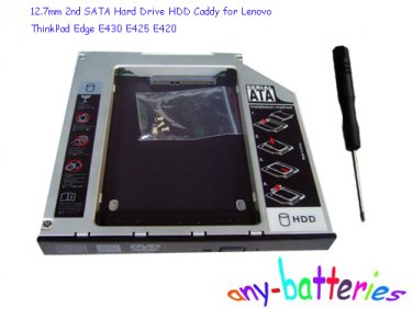 12.7mm 2nd SATA Hard Drive HDD Caddy for Lenovo ThinkPad Edge E430 E425 E420
