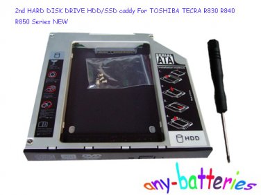 2nd HARD DISK DRIVE HDD/SSD caddy For TOSHIBA TECRA R830 R840 R850 Series NEW