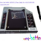 Sata to Sata 2nd HARD DRIVE 12.7mm Caddy for ASUS G50 G51 G53 G55 G60 G70 G73