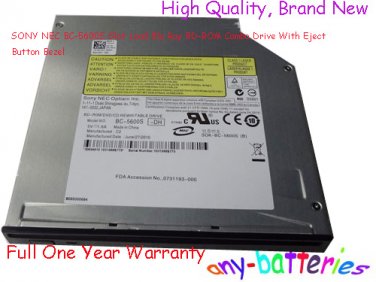 SONY NEC BC-5600S Slot Load Blu Ray BD-ROM Combo Drive With Eject Button Bezel