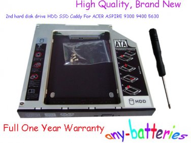 2nd hard disk drive HDD SSD Caddy For ACER ASPIRE 9300 9400 5630