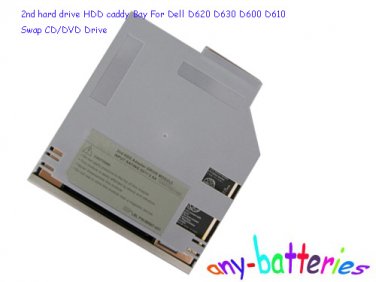 2nd hard drive HDD caddy Bay For Dell D620 D630 D600 D610 Swap CD/DVD Drive