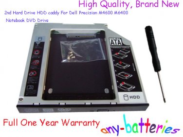 2nd Hard Drive HDD caddy For Dell Precision M4600 M6400 Notebook DVD Drive