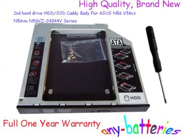 2nd hard drive HDD/SSD Caddy Bady For ASUS N56 V56vz N56vm N56VZ-S4044V Series