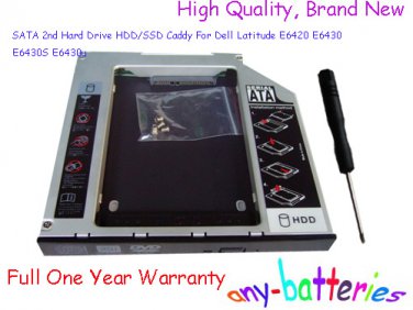 SATA 2nd Hard Drive HDD/SSD Caddy For Dell Latitude E6420 E6430 E6430S E6430u