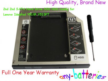 New 2nd SATA Hard Drive SSD HDD Caddy for Lenovo IdeaPad Y510P Y510PT