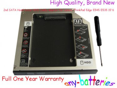 2nd SATA Hard Drive HDD Caddy adapter for Lenovo ThinkPad Edge E545 E535 15'6