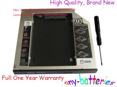 New 2nd SATA Hard Drive SSD HDD Caddy for Lenovo Ideapad Erazer Z510 Z501 Z505