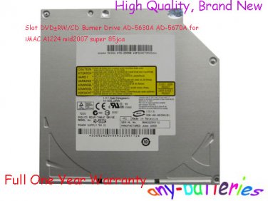 Slot DVD&Acirc;&plusmn;RW/CD Burner Drive AD-5630A AD-5670A for iMAC A1224 mid2007 super 85jca