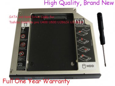 SATA 2nd Hard Drive Caddy for Toshiba Satellite pro U400 U500 UJ862A UJ-862A