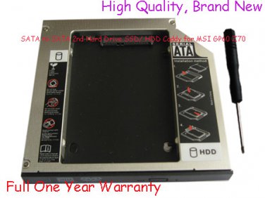 SATA to SATA 2nd Hard Drive SSD/ HDD Caddy for MSI GP60 Z70