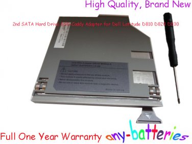 2nd SATA Hard Drive SSD Caddy Adapter for Dell Latitude D810 D820 D830