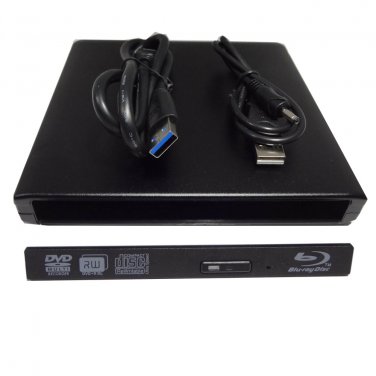 USB 3.0 External Slim Case Caddy For SATA Laptop CD/DVD RW Blu-ray Burner drive