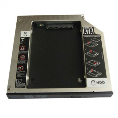 2nd Hard Drive Caddy Optical CD Bay Adapter for Asus N43 N53 N53sn N61 N71 N82