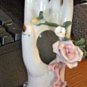 White Ceramic Porcelain Standing Hand Ring Holder #00076