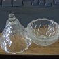 Glass Lidded Teardrop Vanity Ring Holder and Trinket Box #00080