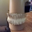 Gold Tone Cuff Bracelet with White Finish #00092