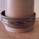 Two Tone Brass and Copper Cuff Bracelet   #00086