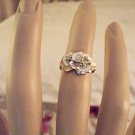 Vintage Avon Gold Tone and Silver Tone Flower Ring Size 5 #00185
