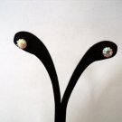 Silver Tone Hypo Allergenic Changing Colors Rhinestones Stud Earrings #00225