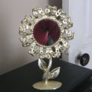 Gold Tone Torino Sunflower Earring Holder Center Mirror #00040