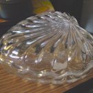 Vintage Crystal Heart Shaped Trays Lidded Vanity Trinket Box #00111