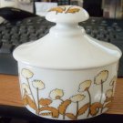 White Porcelain Oval Shaped Floral Vanity Jar Trinket Box or Vanity Jar  #00104
