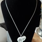 Silver 10" Chain with Crystal Elephant Pendant Necklace #00245