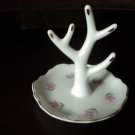 Vintage Irice Porcelain Tree Ring Holder and Tray #00249