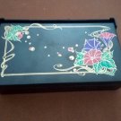 Asian Plastic Black Jewelry Box with Mirror #000281