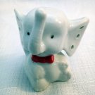 Vintage Small Ceramic White Elephant Figurine Earring and Ring Holder #000283
