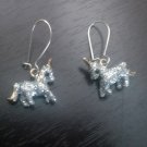 Cute SilverTone Diamonte Unicorn Dangle Earrings #00287