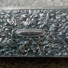 Vintage Velvet Lined Godinger Silver Plated Jewelry Box Casket Floral Design #00288