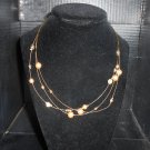 Lia Sophia Kinetic Gold Tone and Faceted Glass Beads Necklace #00072