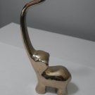 Silver Tone  Extra Long Trunk Elephant Ring Holder #00301